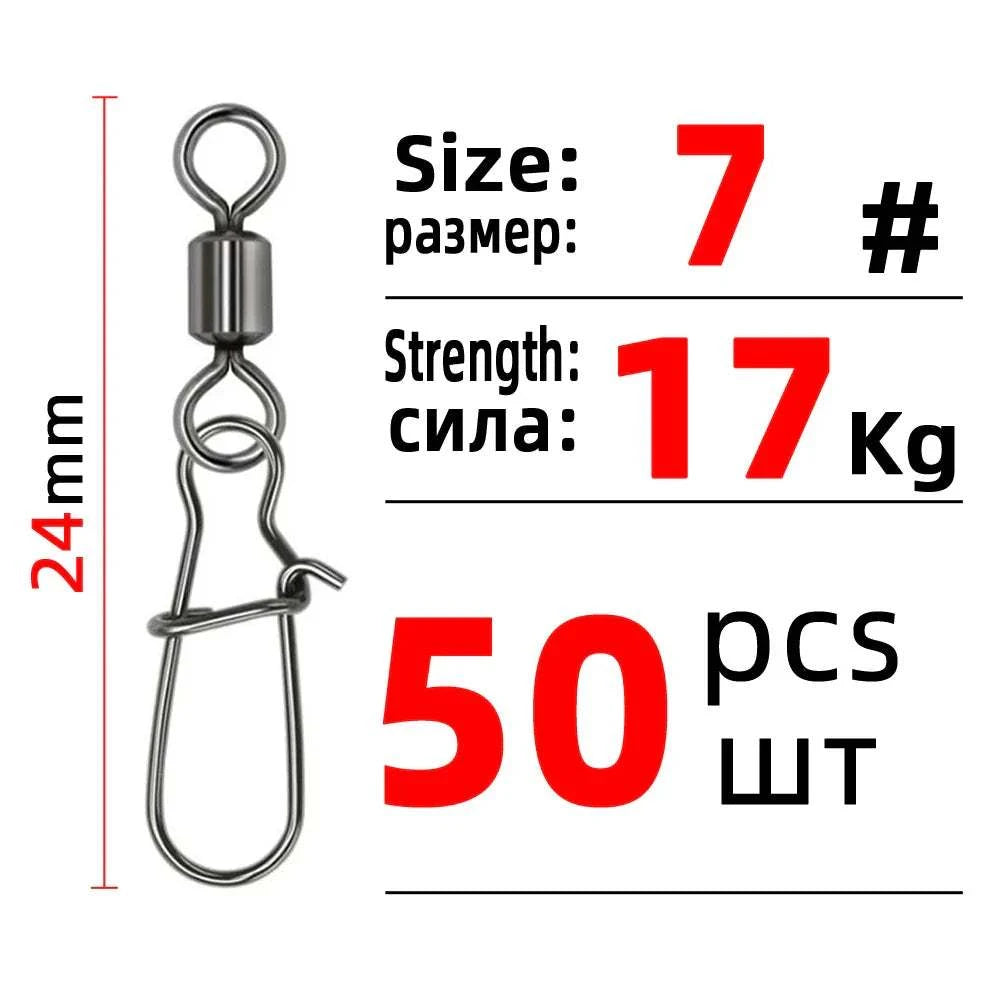 50X Fishing Swivel Snap